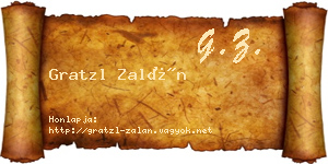 Gratzl Zalán névjegykártya